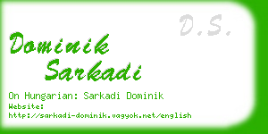 dominik sarkadi business card